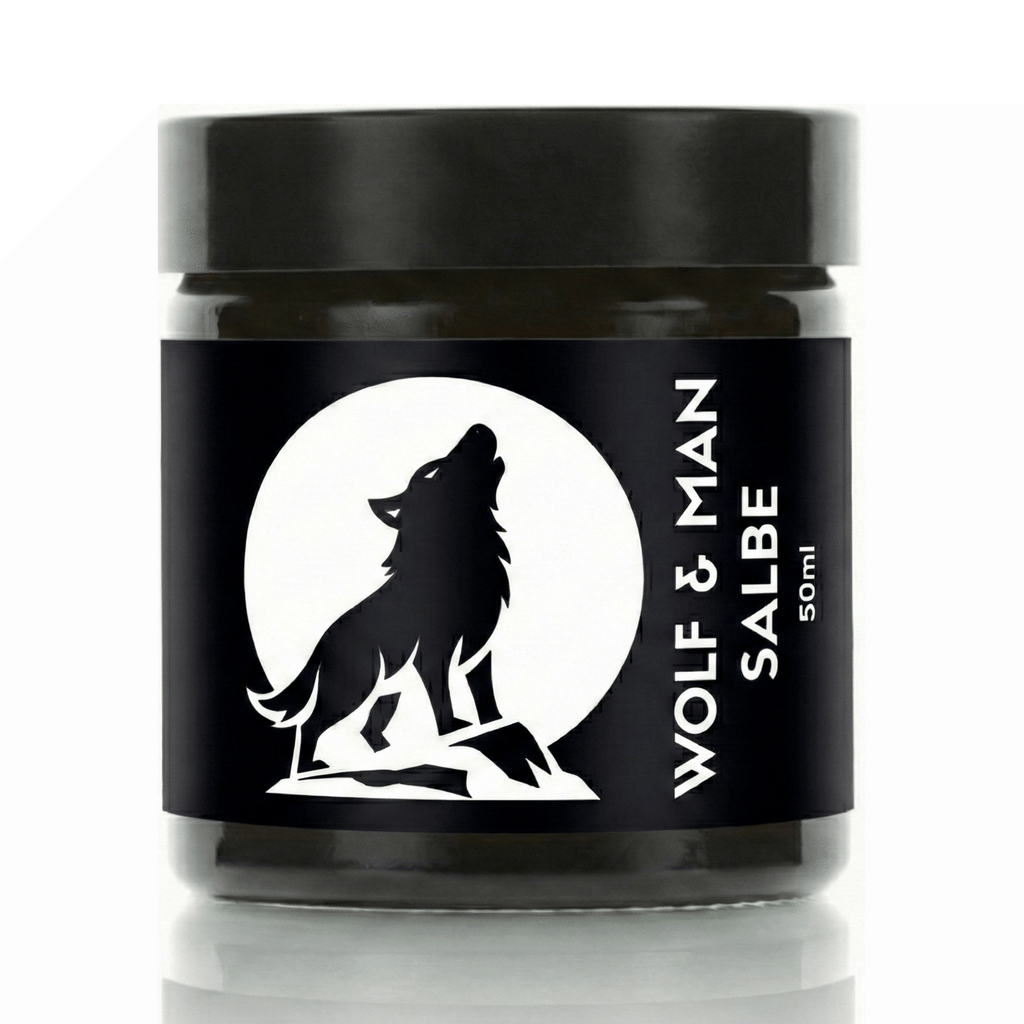 WOLF & MAN Salbe – Schutz & Pflege für Hundepfoten, Nase und Liegeschwielen, ohne Duftstoffe, 50ml