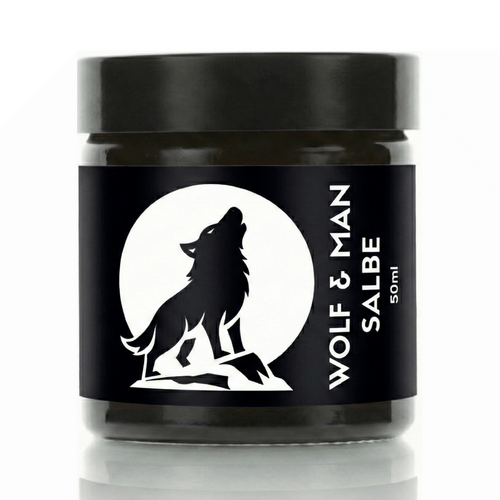 WOLF & MAN Salbe – Schutz & Pflege für Hundepfoten, Nase und Liegeschwielen, ohne Duftstoffe, 50ml